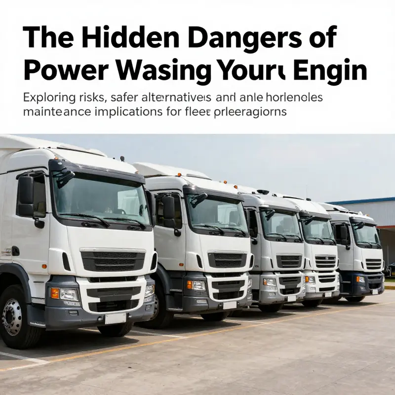 A vibrant scene of a fleet of clean trucks lined up in a yard, highlighting the importance of effective vehicle maintenance.