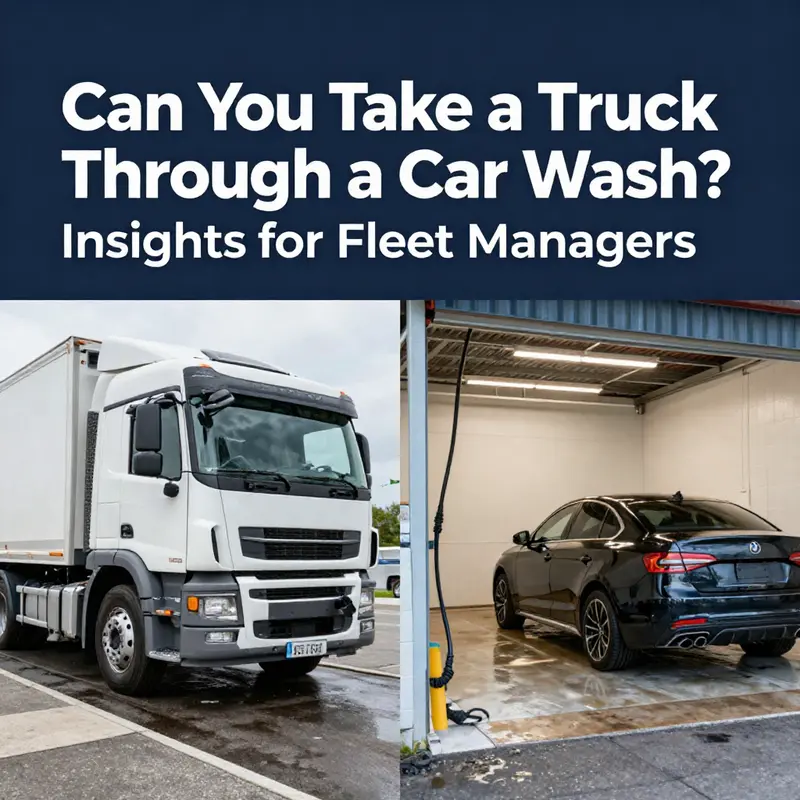 A large truck goes through a car wash equipped to handle bigger vehicles.