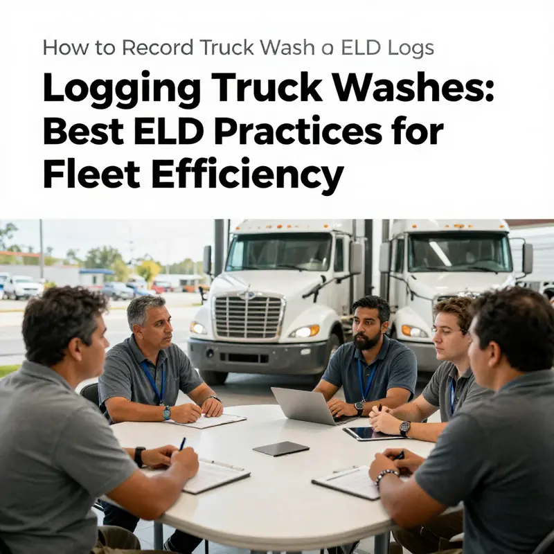 Correctly recording truck washes during ELD operation ensures compliance and accurate hours tracking.