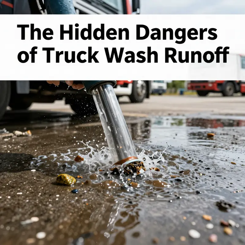 Contaminated waters due to truck wash runoff demonstrate significant environmental hazards.