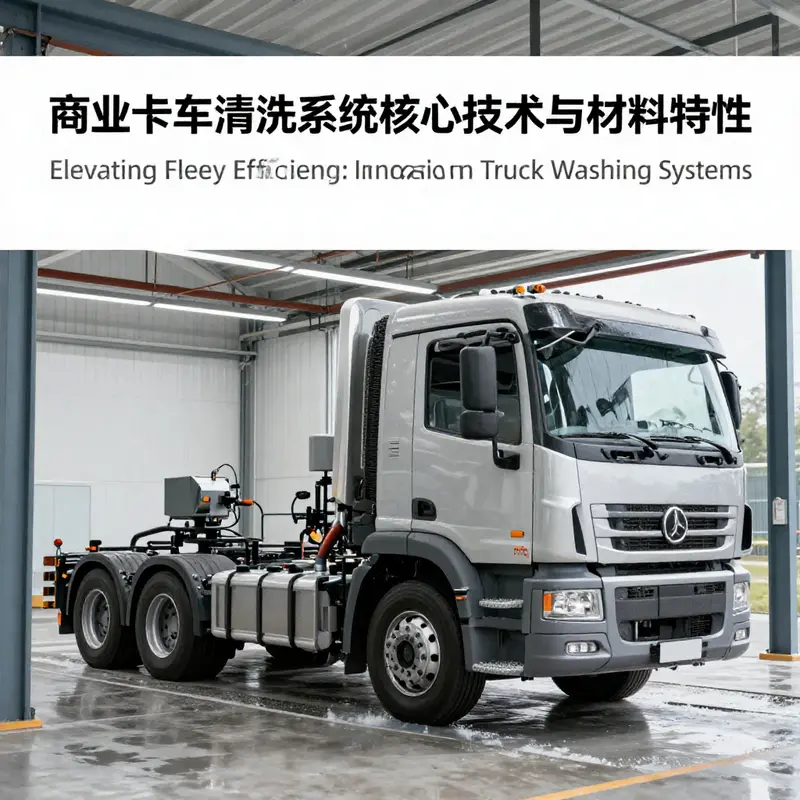 The interior of a state-of-the-art truck wash facility demonstrating core technologies and materials.