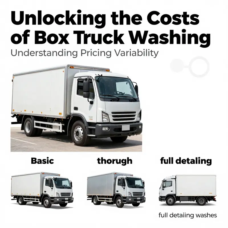 Pricing variability for washing box trucks, showcasing diverse service options.