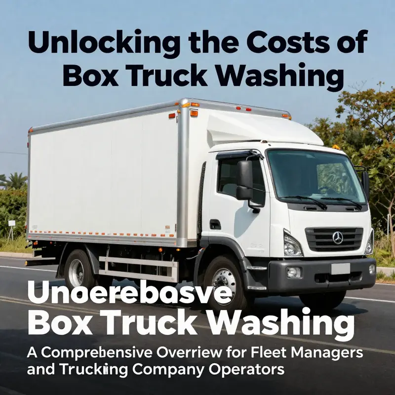 A clean box truck parked in a scenic landscape, illustrating the importance of vehicle maintenance.