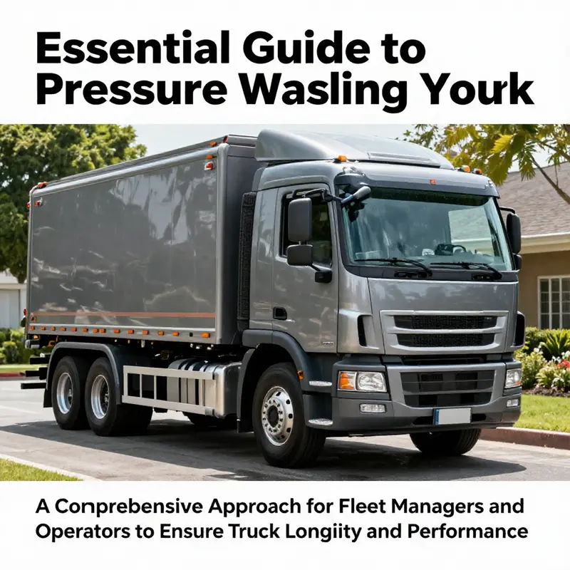 A gleaming truck parked in a beautiful outdoor setting after being pressure washed.