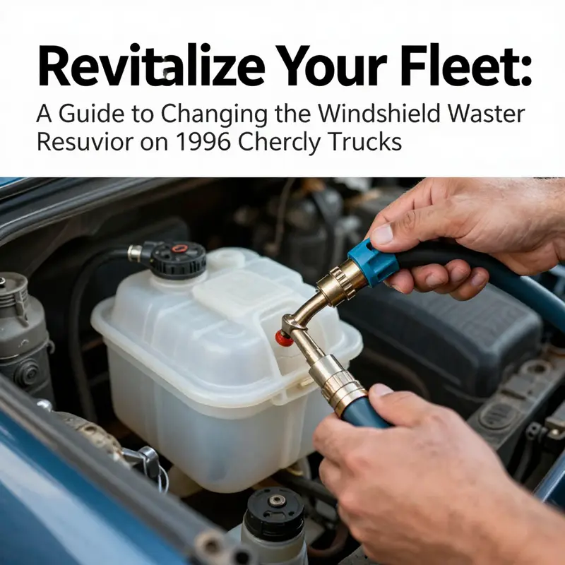 Essential tools and materials for changing the windshield washer reservoir.