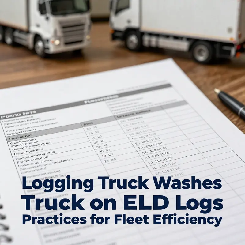 Correctly recording truck washes during ELD operation ensures compliance and accurate hours tracking.