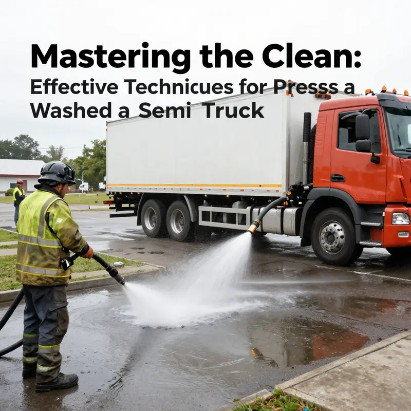 Selecting the appropriate equipment is crucial for effective pressure washing of semi trucks.