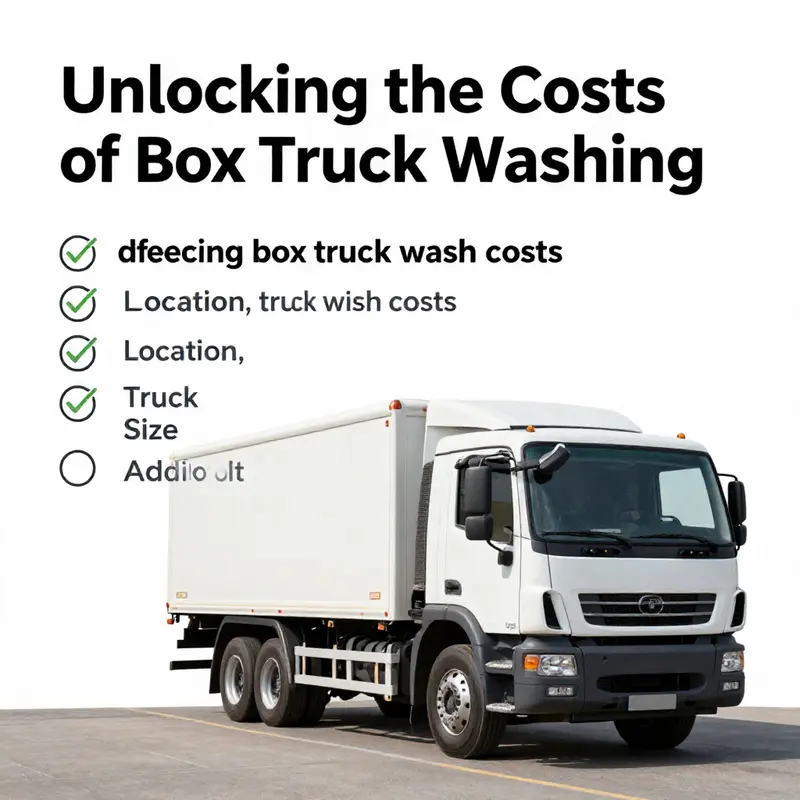 Pricing variability for washing box trucks, showcasing diverse service options.
