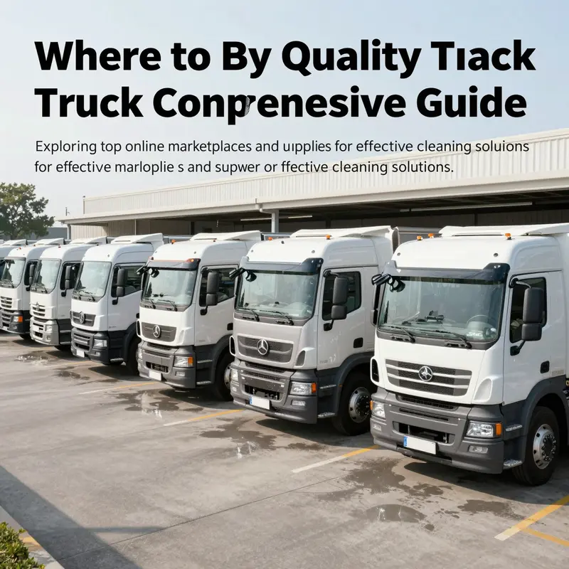 An image showcasing a fleet of trucks that have been cleaned using effective truck wash solutions.