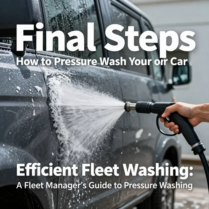 A properly organized setup essential for effective pressure washing.