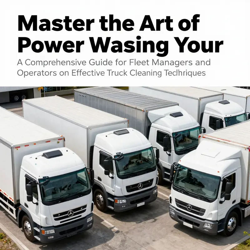 An overview of a clean fleet of trucks, highlighting the benefits of thorough maintenance.