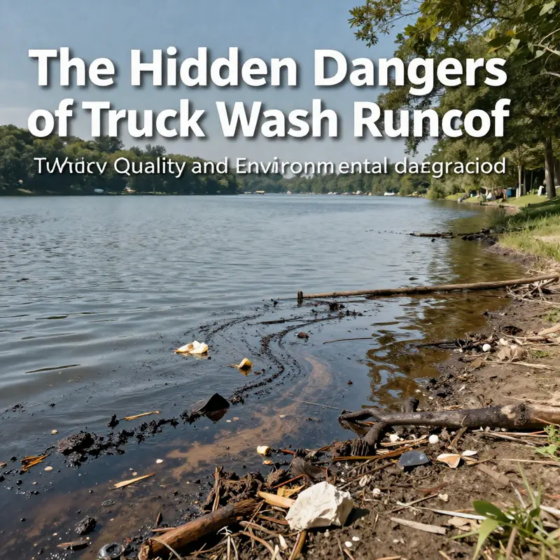Contaminated waters due to truck wash runoff demonstrate significant environmental hazards.