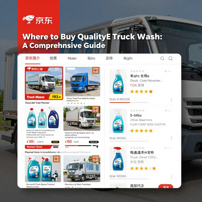 Access a variety of truck wash products through prominent online marketplaces.