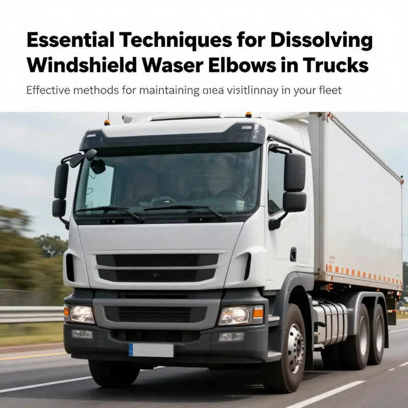 A truck on the road with a crystal-clear windshield, highlighting the importance of effective windshield washer maintenance.