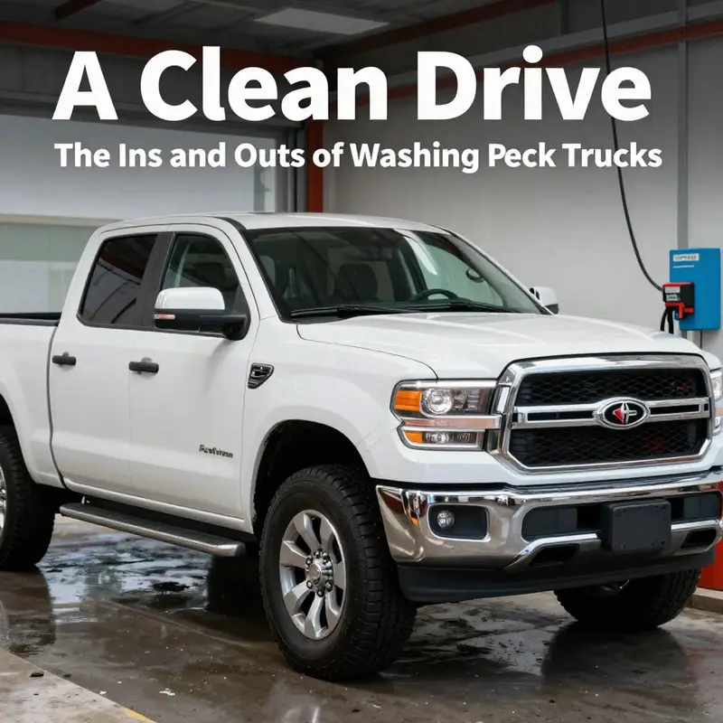 A pickup truck prepared to undergo a wash, highlighting key considerations for truck owners.
