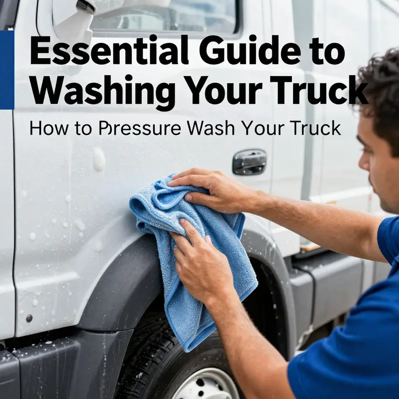 Proper preparation of the truck is crucial before starting the pressure washing process.