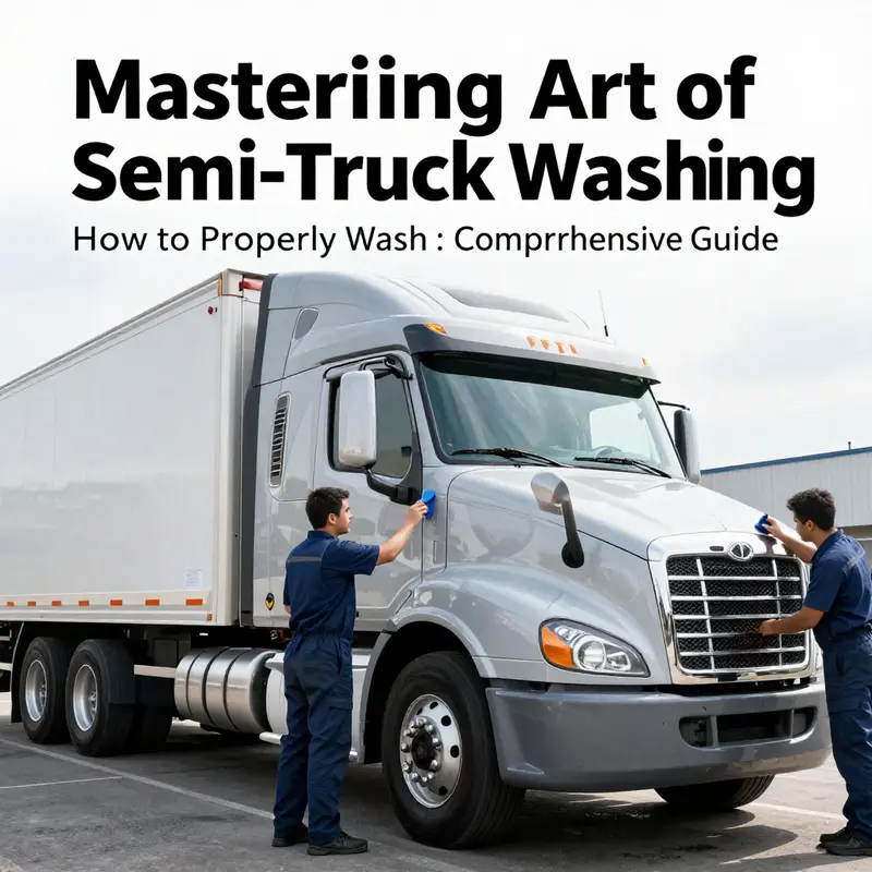 Essential tools and setup for effectively starting the semi-truck washing process.