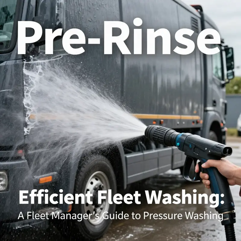 A properly organized setup essential for effective pressure washing.