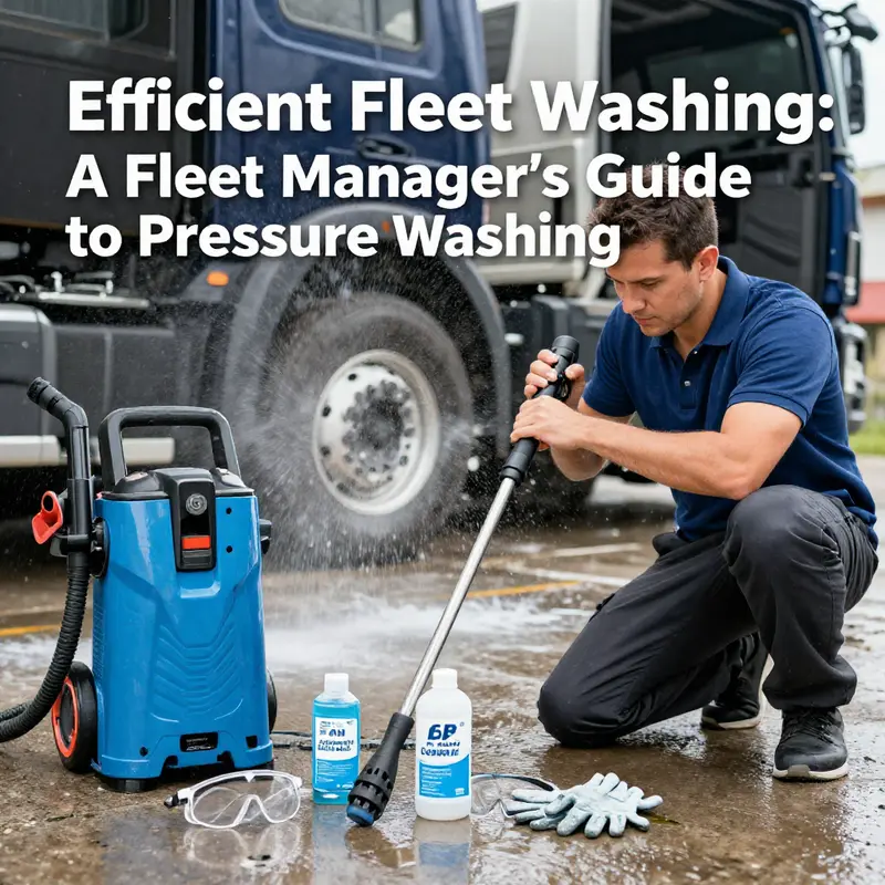 A properly organized setup essential for effective pressure washing.