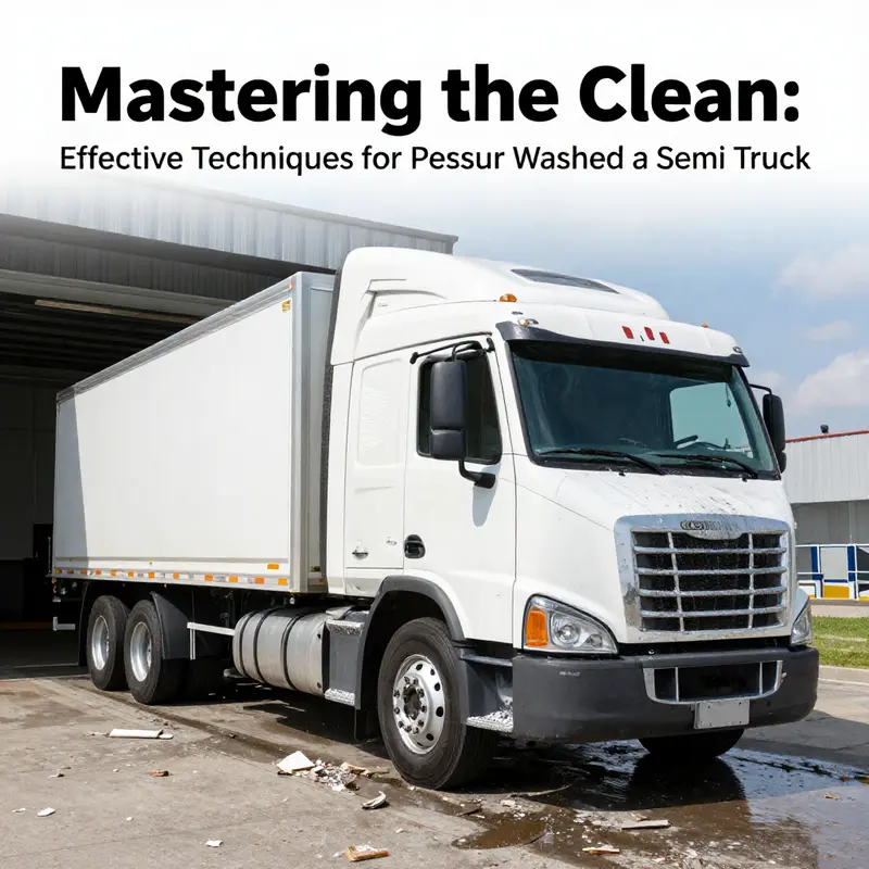 Selecting the appropriate equipment is crucial for effective pressure washing of semi trucks.