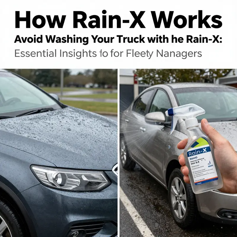 Contrasting Rain-X’s intended purpose with a dirty truck highlights the product’s limitations as a washing solution.