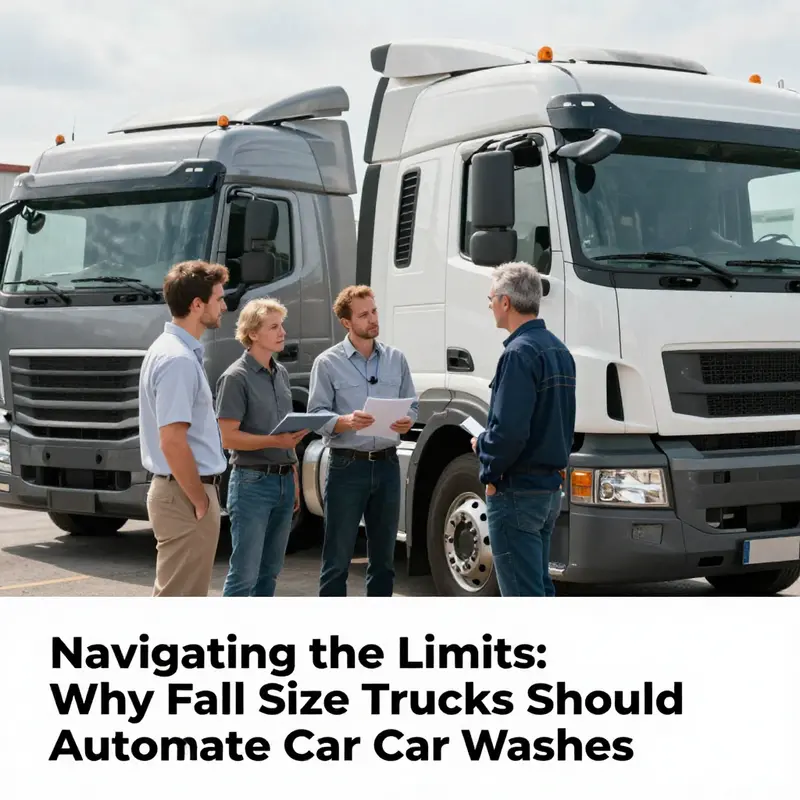 Comparison of a standard automated car wash designed for passenger vehicles versus a full-size truck.