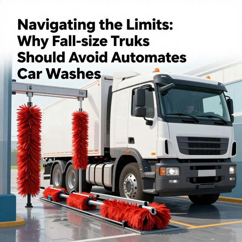 Comparison of a standard automated car wash designed for passenger vehicles versus a full-size truck.