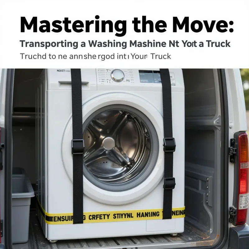 Preparation for washing machine transport includes disconnecting, drying, and securing appliance parts.