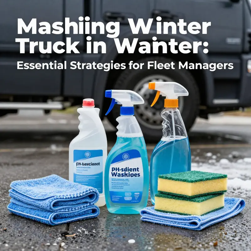 A fleet manager assesses optimal washing conditions for winter maintenance.
