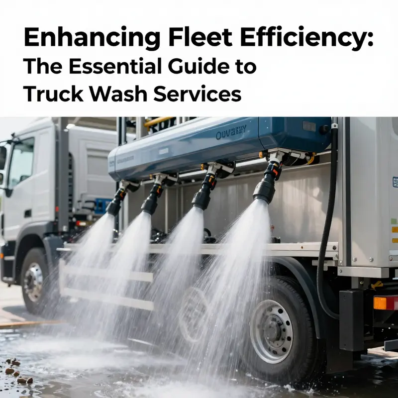 A vibrant truck wash facility demonstrating the efficiency of modern cleaning operations.