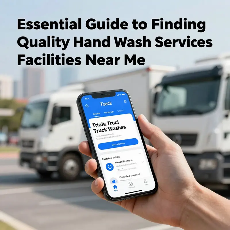 A truck wash facility showing multiple trucks being serviced, highlighting the professional environment.