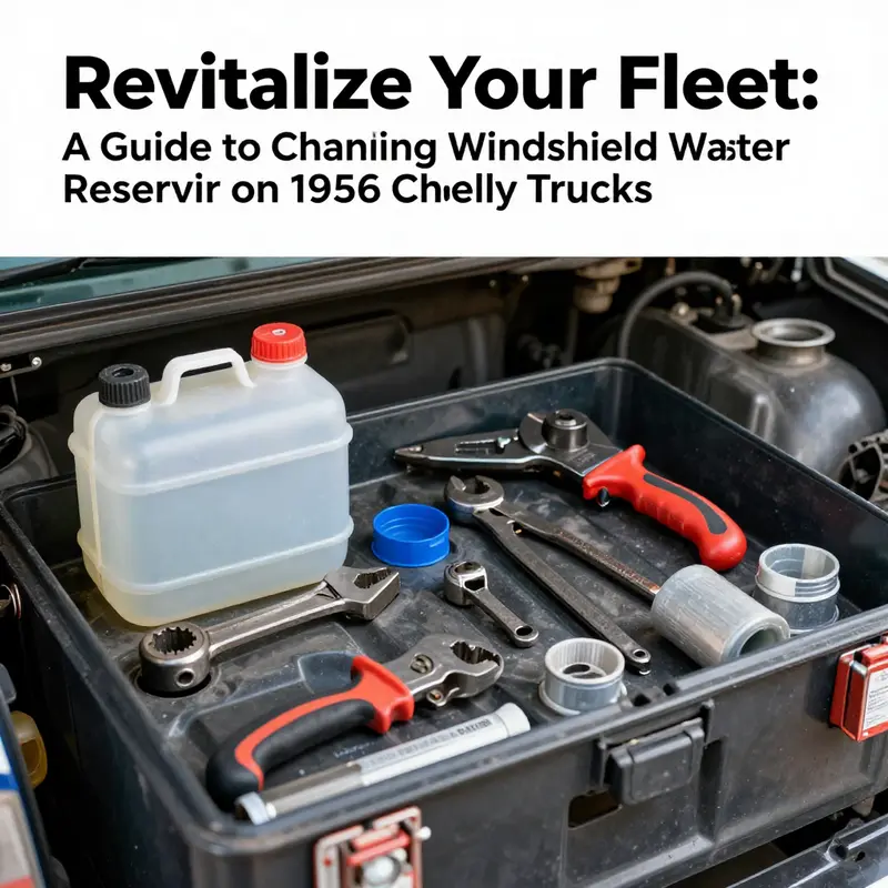 Essential tools and materials for changing the windshield washer reservoir.