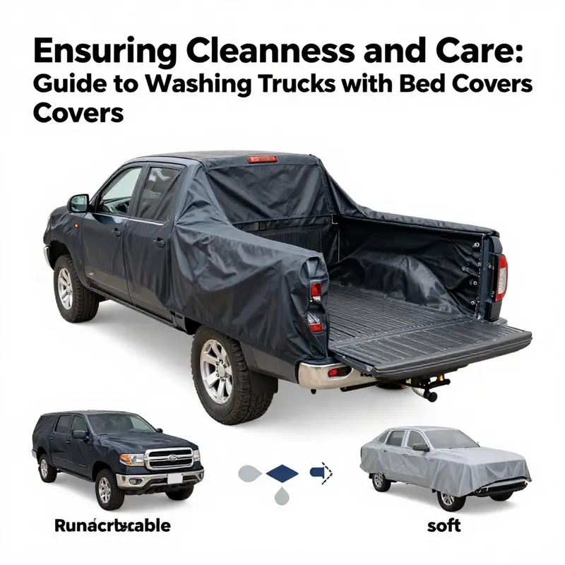Truck entering a car wash, emphasizing the importance of truck bed cover maintenance.