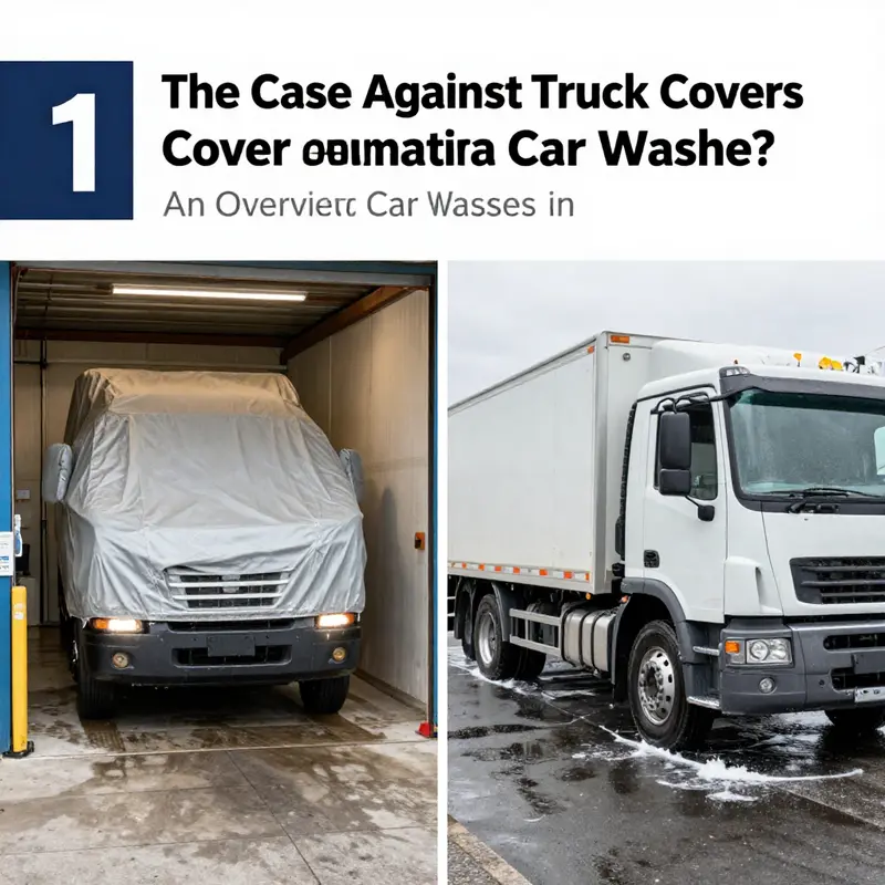 An overview of washing options for trucks with covers, highlighting the differences between automatic washes and manual cleaning.