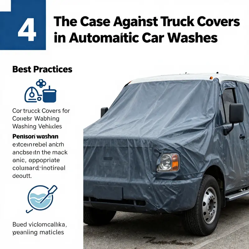 An overview of washing options for trucks with covers, highlighting the differences between automatic washes and manual cleaning.