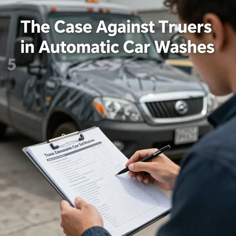 An overview of washing options for trucks with covers, highlighting the differences between automatic washes and manual cleaning.