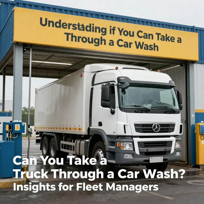 A large truck goes through a car wash equipped to handle bigger vehicles.