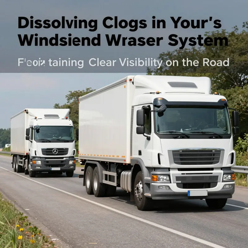 A fleet of trucks on the highway highlighting the importance of proper maintenance and visibility.