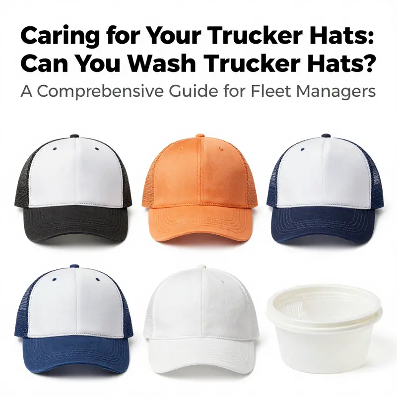 Step-by-step guide for washing trucker hats properly in a washing machine.