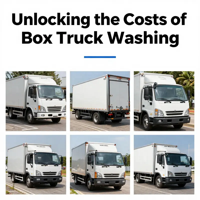 Pricing variability for washing box trucks, showcasing diverse service options.