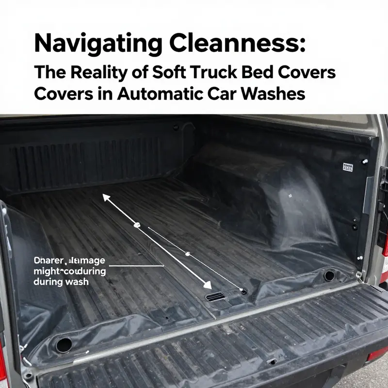 Risks associated with automatic car washes for soft truck bed covers.