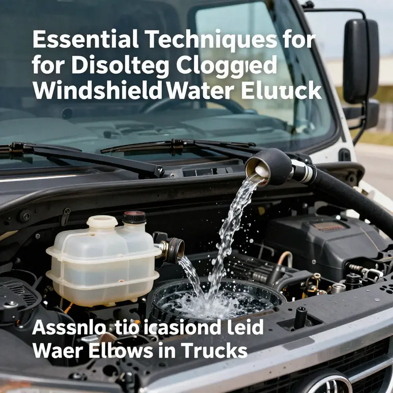 Using warm water to dissolve clogs in the windshield washer elbow.