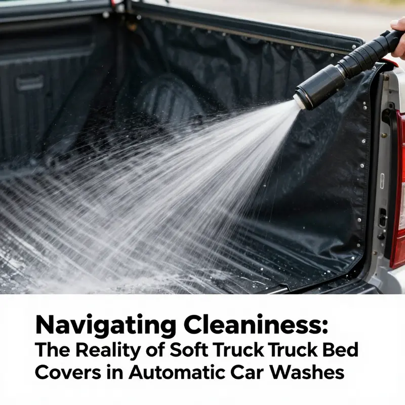 Risks associated with automatic car washes for soft truck bed covers.