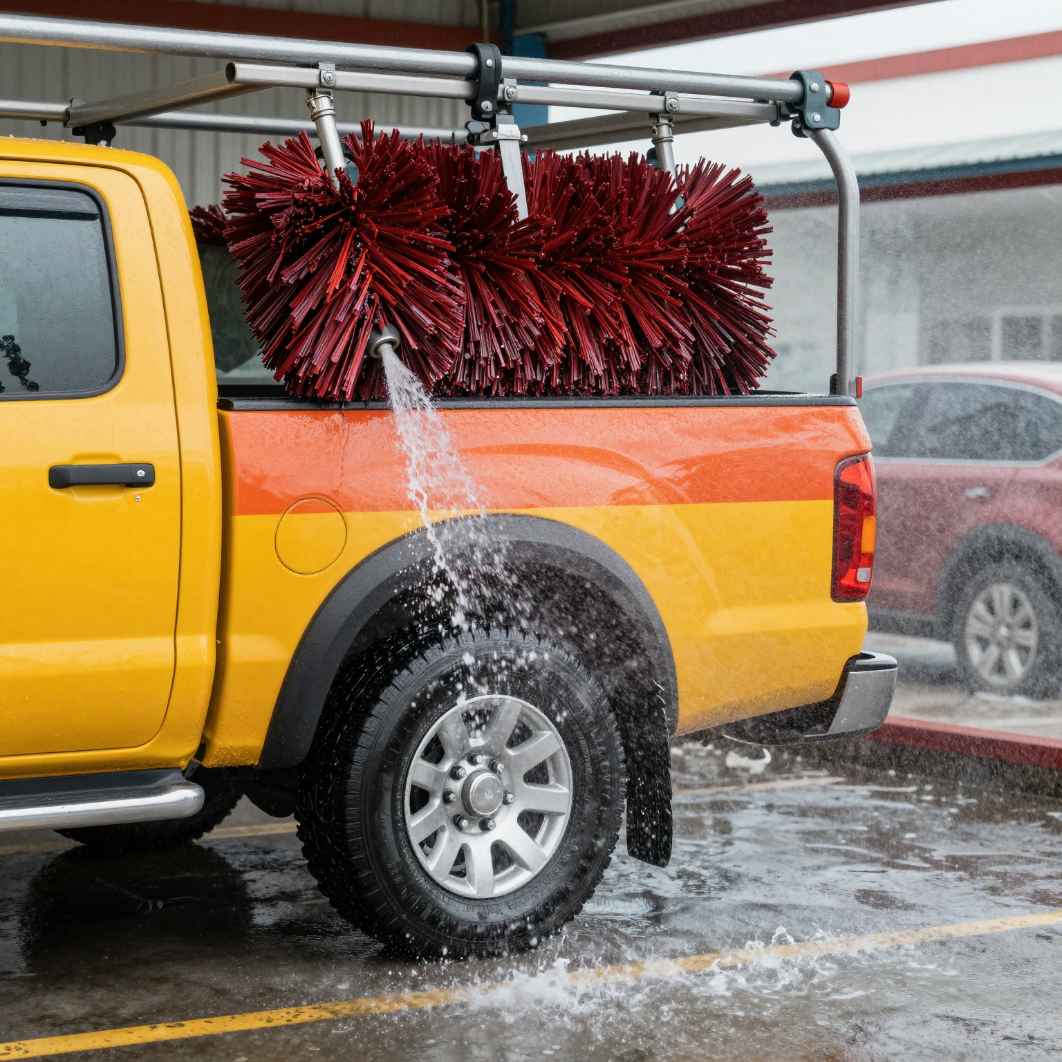 Pickup Truck in Car Wash