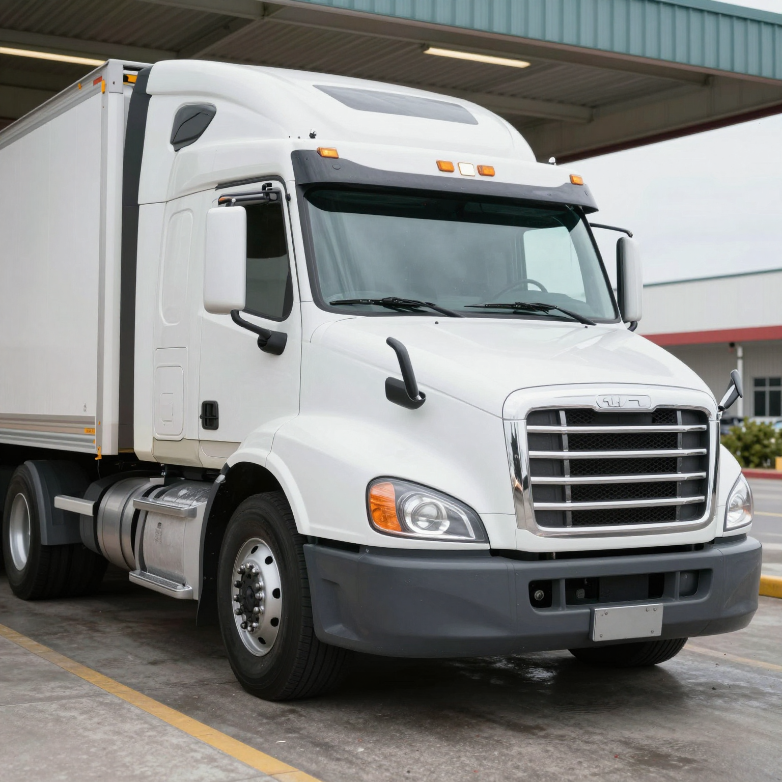 Semi Truck in Clean Truck Wash