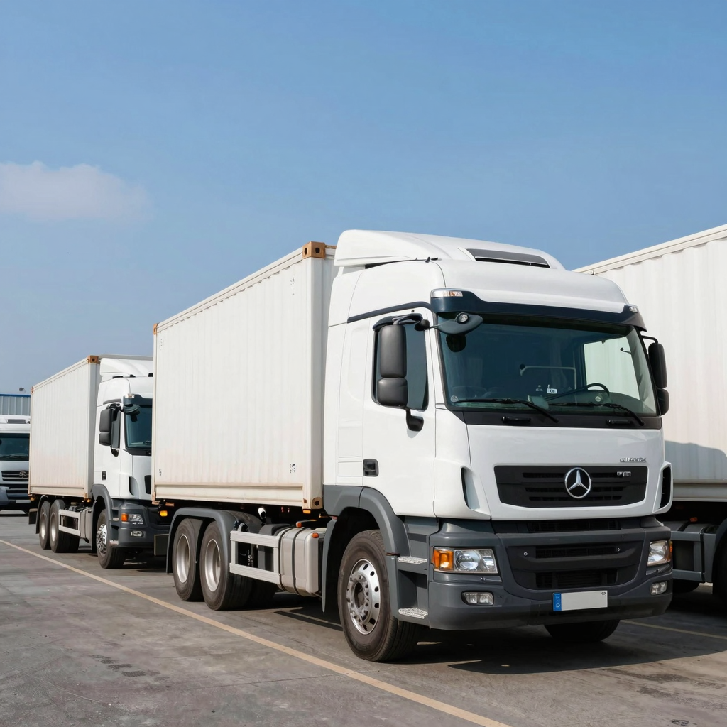 Clean fleet of trucks