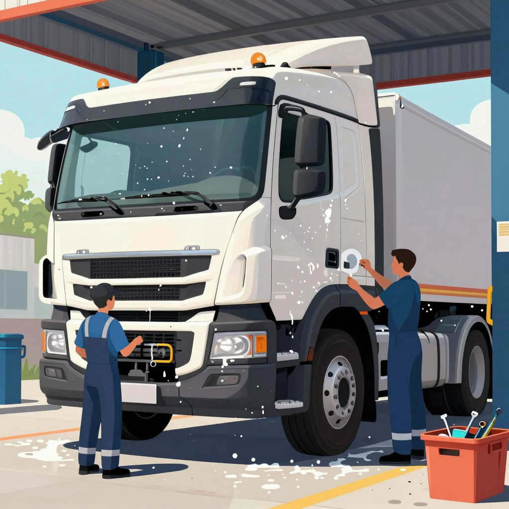 Truck Maintenance Illustration