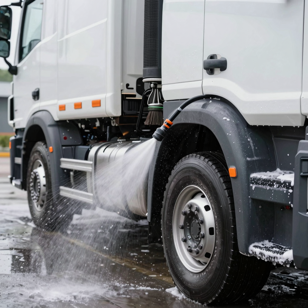 Truck Brush in Action