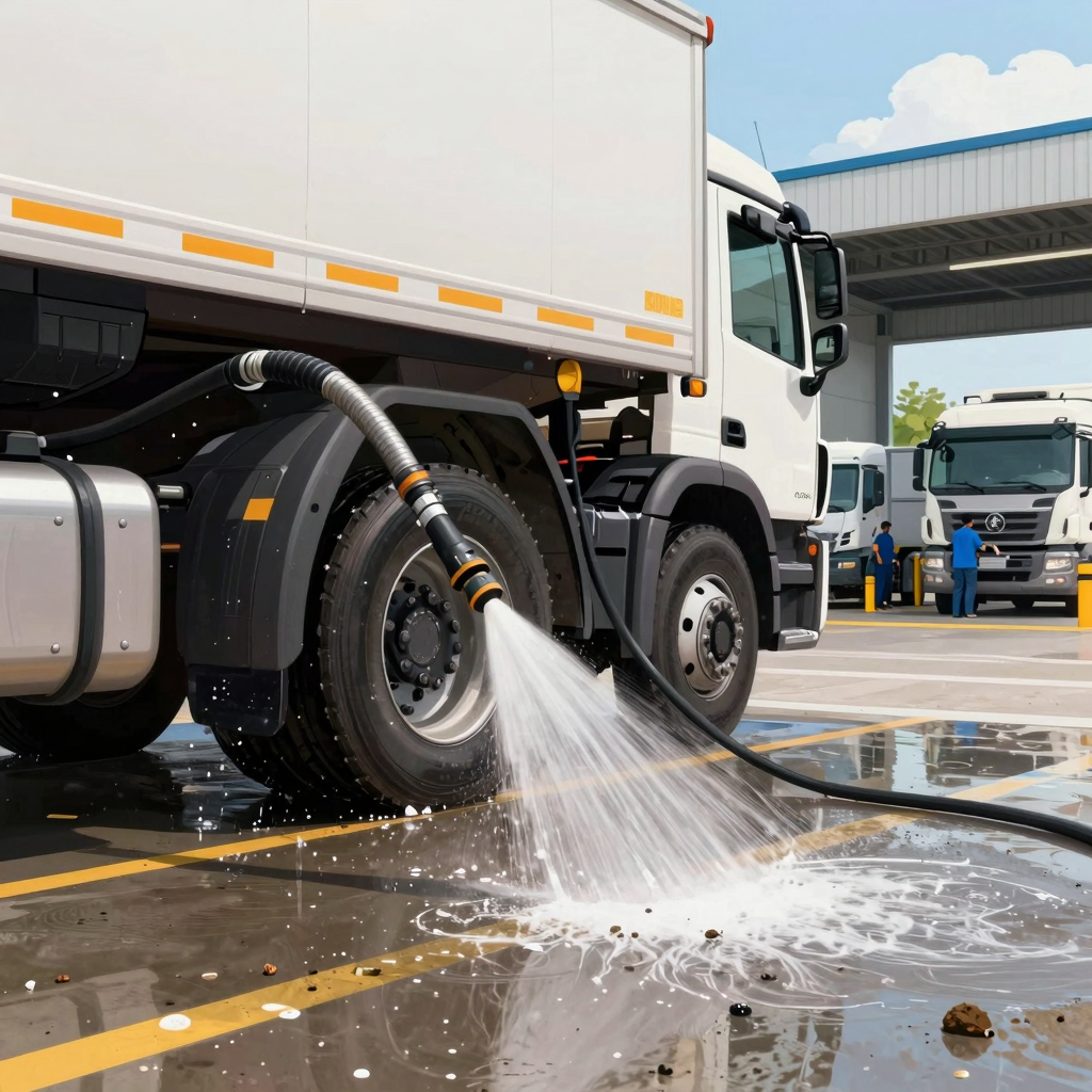 Truck undercarriage washing