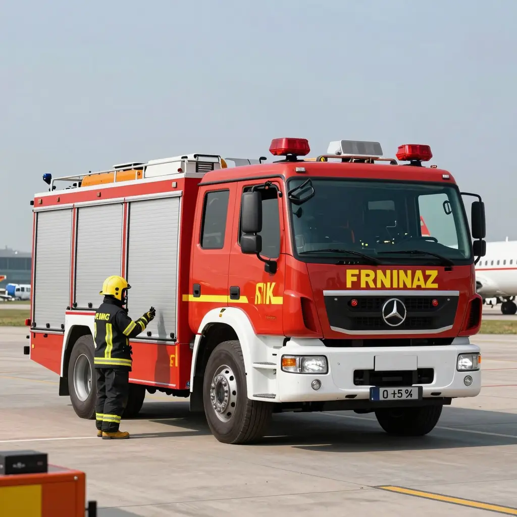 Airport Fire Truck in Action